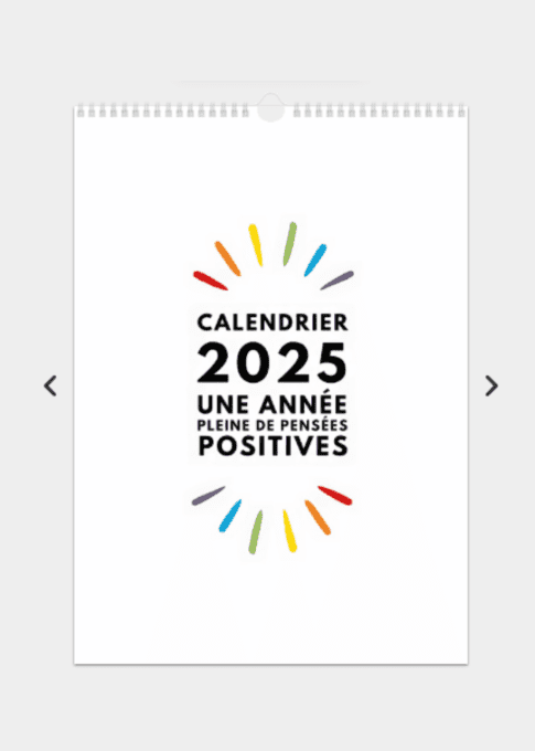 Calendrier mural 2025 - Pensées positives